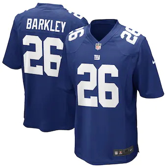 youth nike saquon barkley royal new york giants game jersey